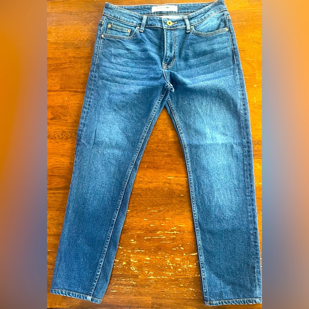 Lacoste Men's Straight Jeans — Classic Blue Denim